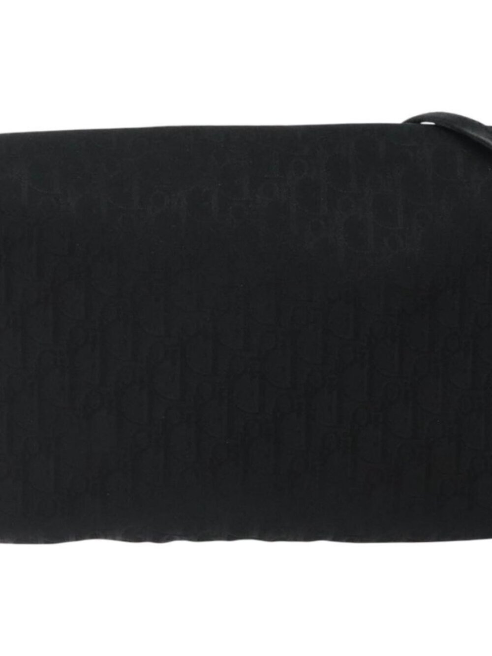 Christian Dior Trotter Canvas Shoulder Bag Black Gold Auth BA1830 - Picture 3 of 16